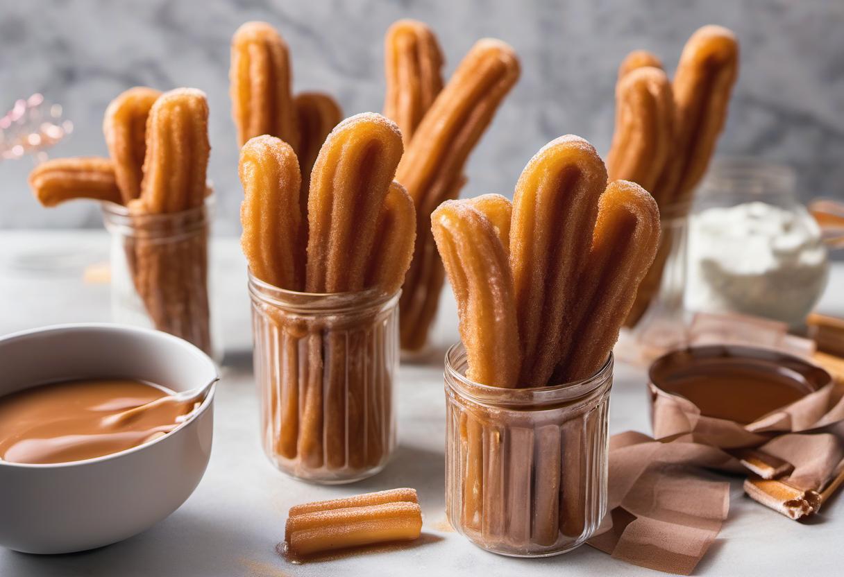 Image showing the final output answering the question: How do I make Centaur Caramel Churros.