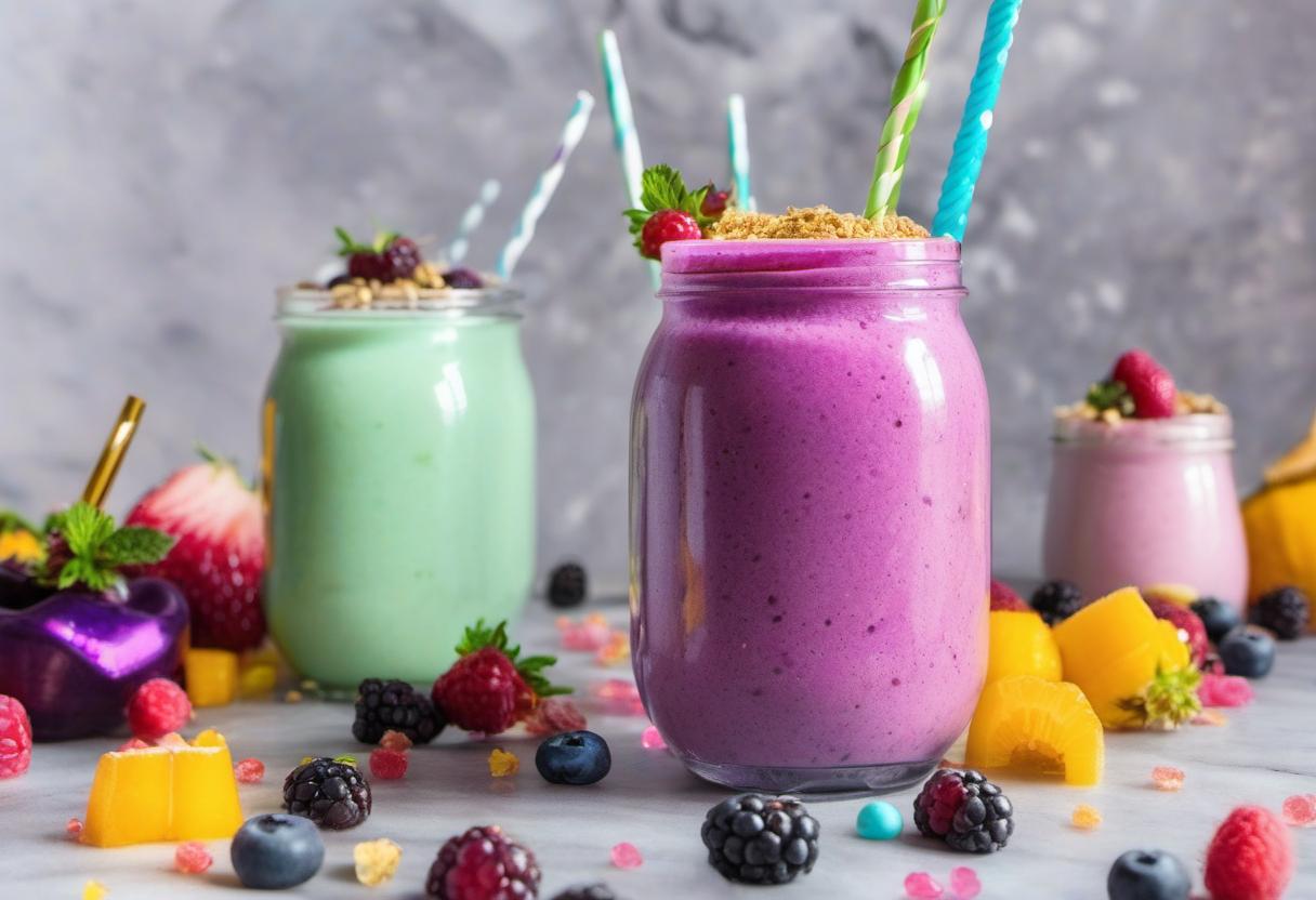 Image showing the final output answering the question: How do I conjure a Magical Unicorn Smoothie.