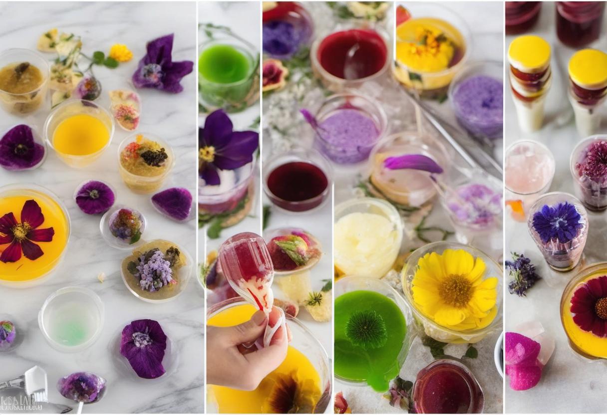 Image showing the final output answering the question: How do I customize Potion Pops with Edible Flower Flavors.