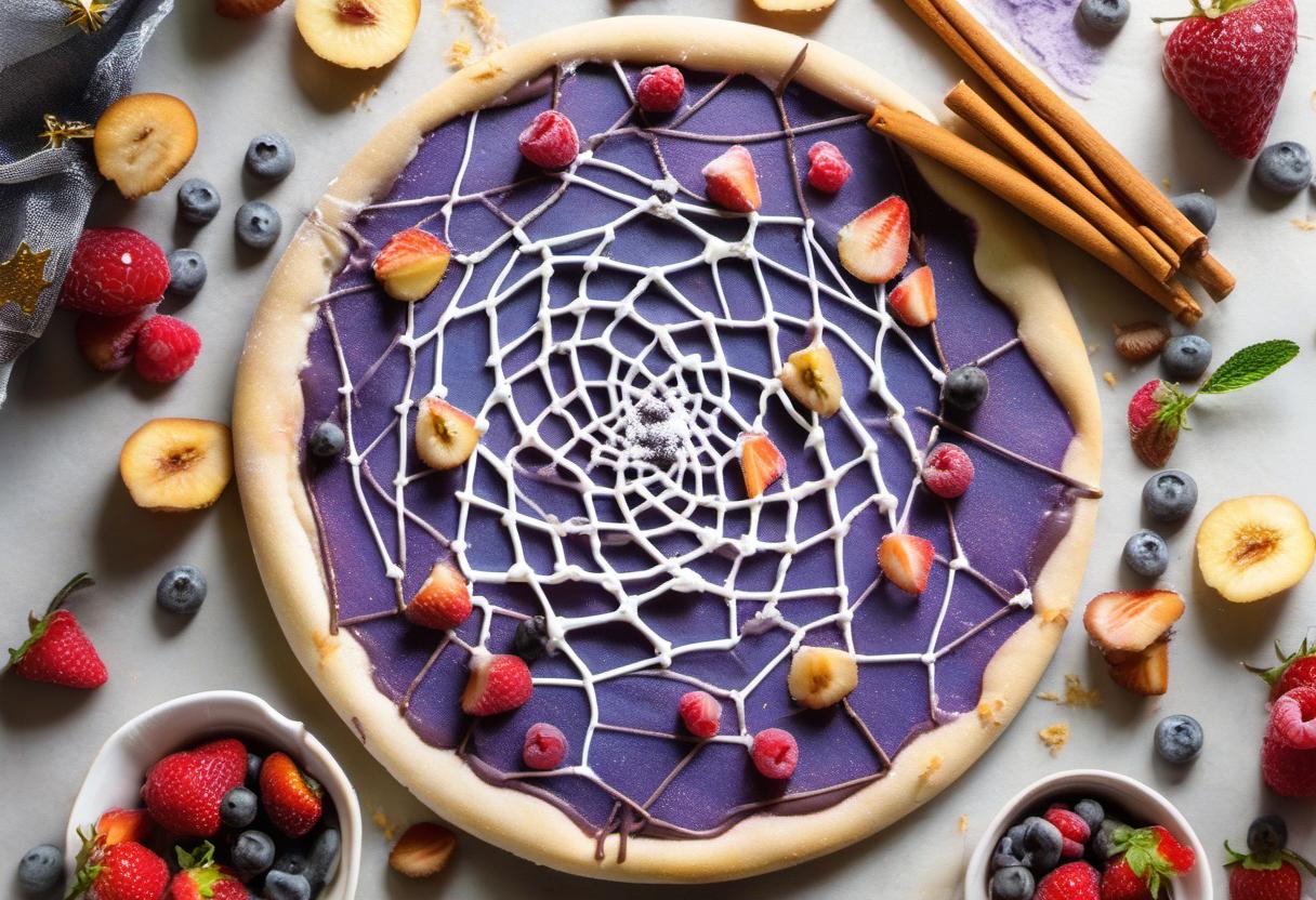 Image showing the final output answering the question: How do I make Dreamcatcher Dusted Dessert Pizza.