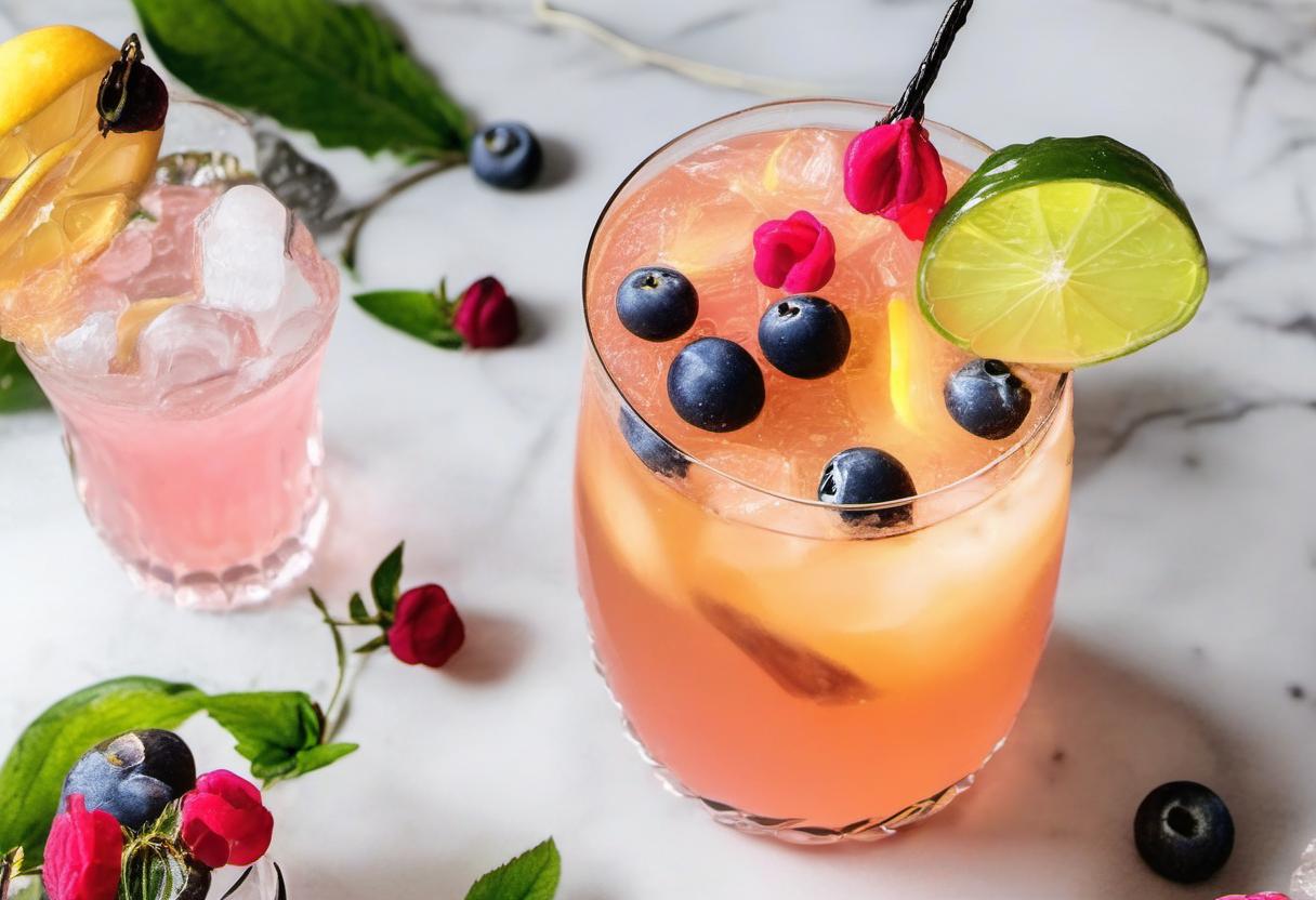 Image showing the final output answering the question: How do I create a Nymphs Nectar Mocktail.
