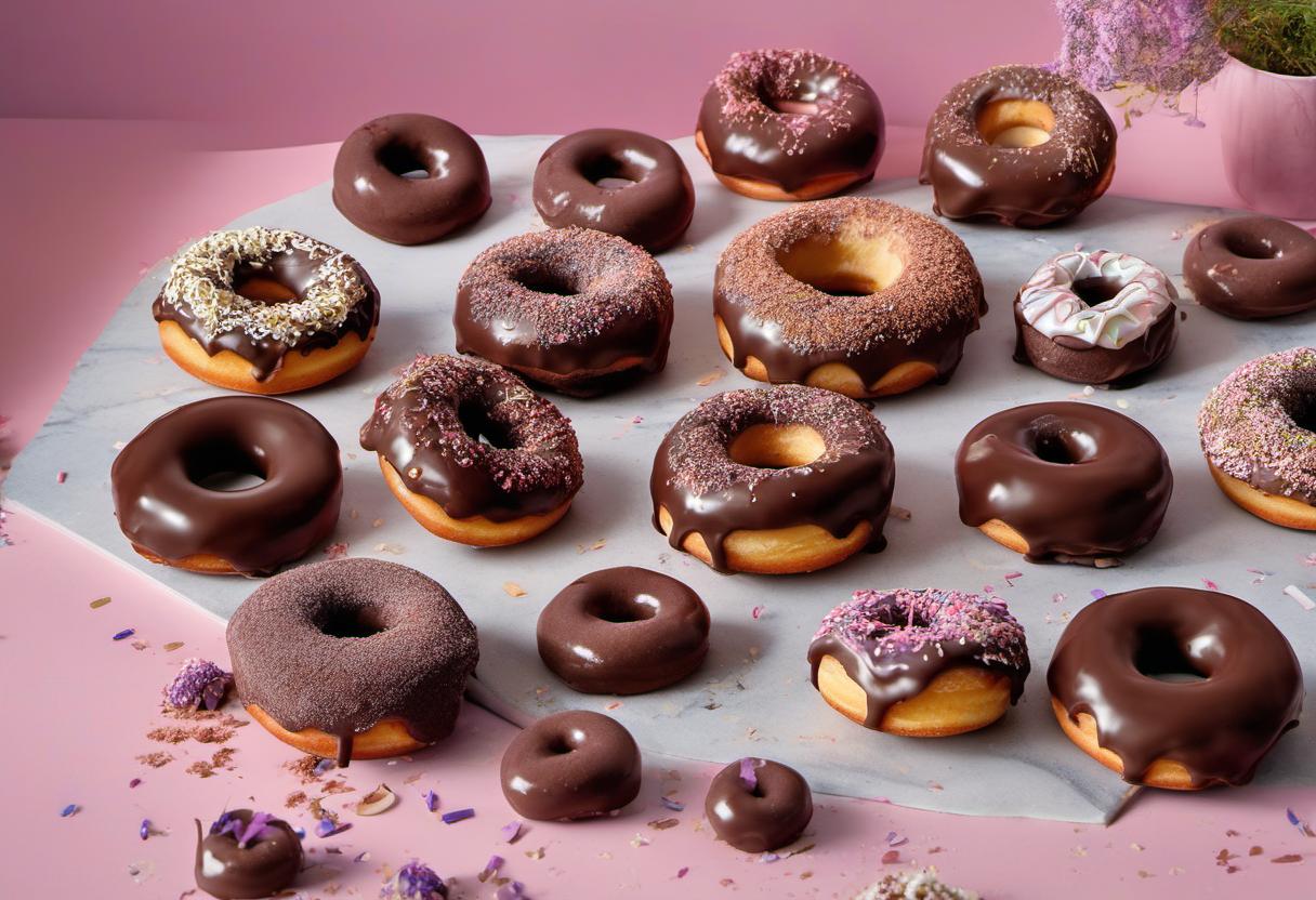 Image showing the final output answering the question: How do I make dreamy chocolate doughnuts.
