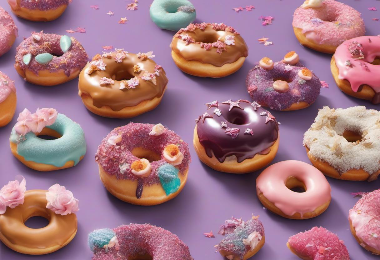 Image showing the final output answering the question: How do I decorate fantasy-themed doughnuts.