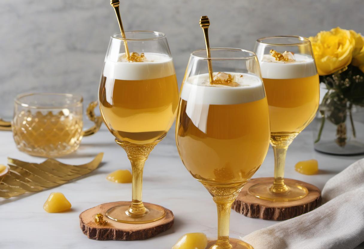 Image showing the final output answering the question: How Do I Make Golden Slumber Goblets with a Twist.