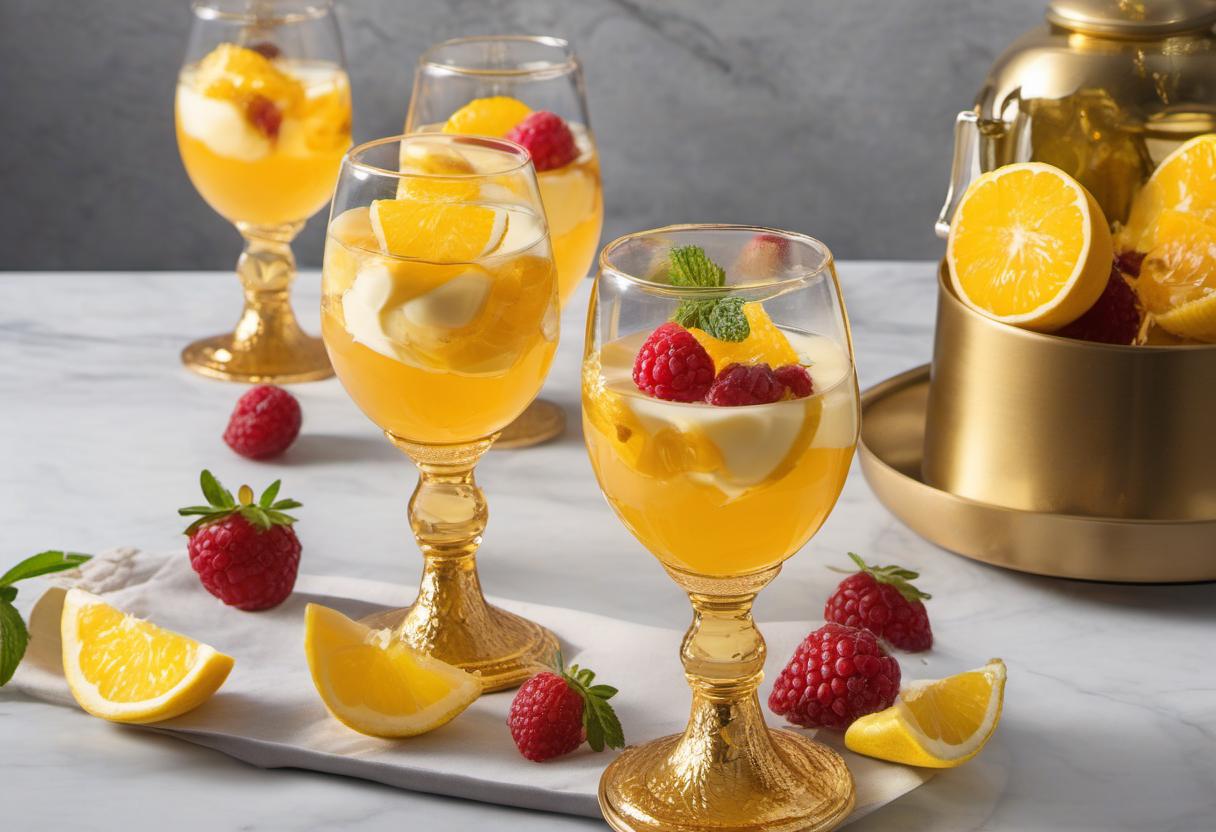 Image showing the final output answering the question: How Do I Infuse Golden Slumber Goblets with Fruity Flavors.