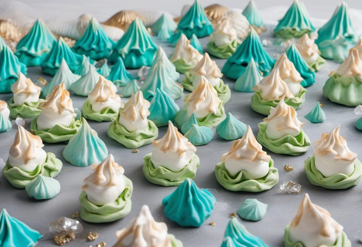 Image showing the final output answering the question: How do I make Merman Meringue Mountains.