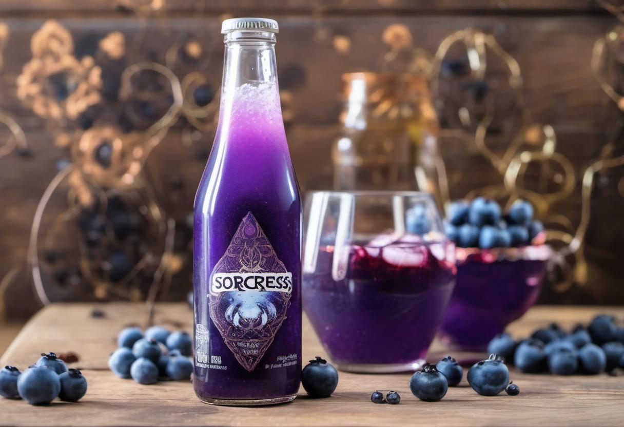 Image showing the final output answering the question: How do I conjure Sorceresss Sparkling Blueberry Soda.