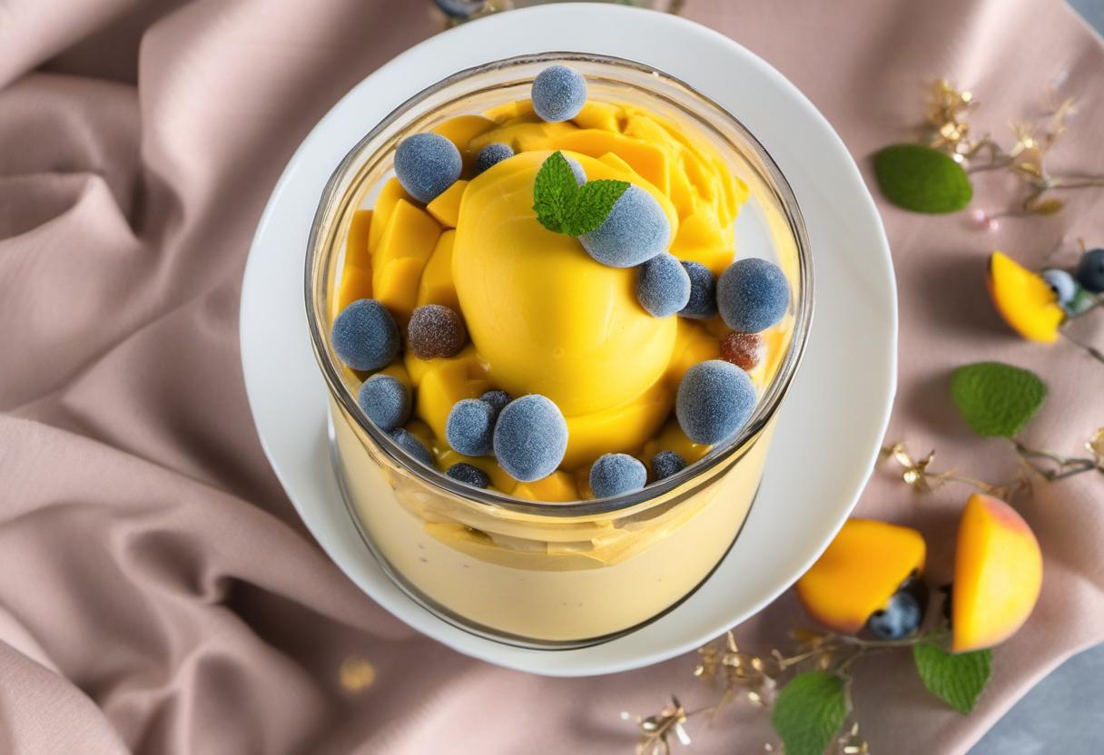 Image showing the final output answering the question: How do I make Meteorite Mango Mousse Parfaits.