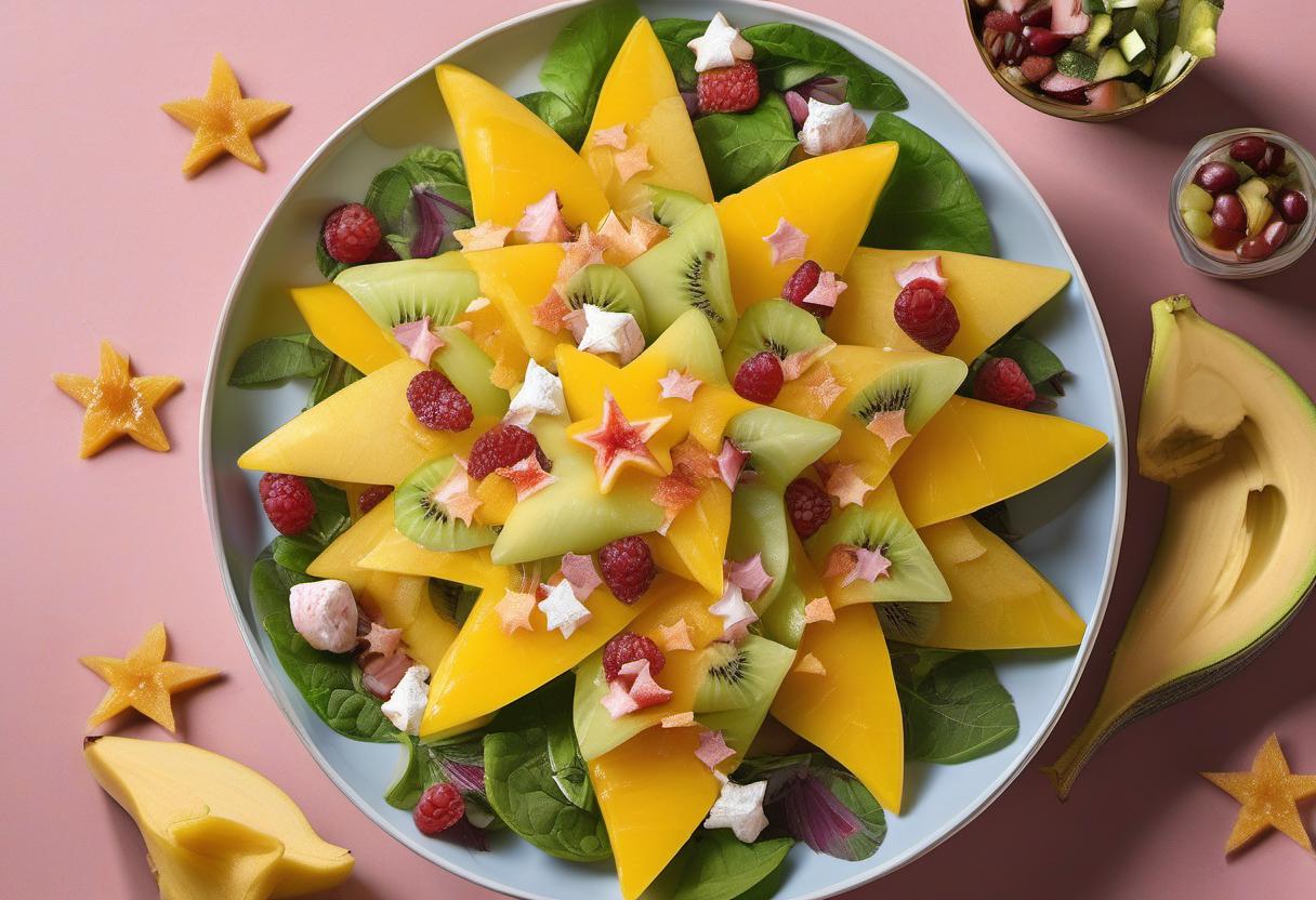 Image showing the final output answering the question: How do I serve a Stellar Starfruit Salad in a fun and creative way.