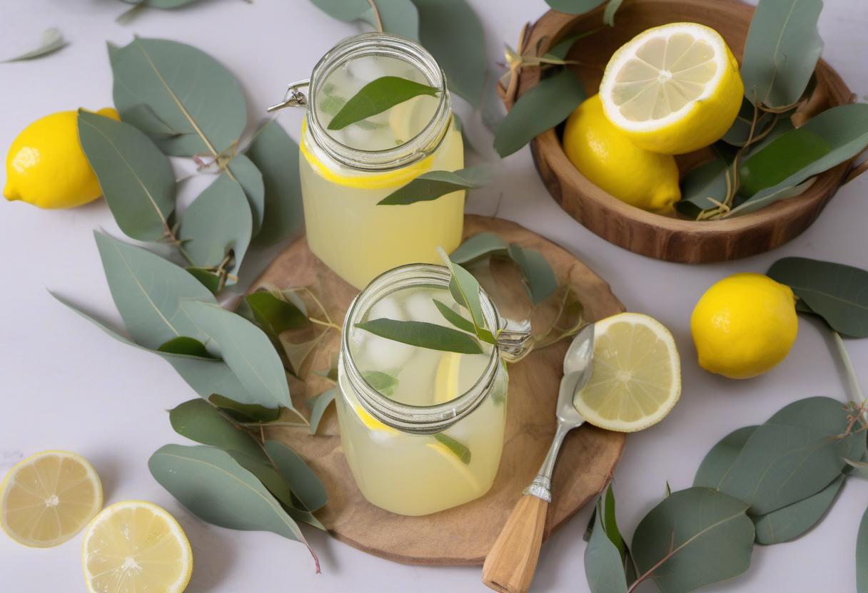 Image showing the final output answering the question: How do I create a refreshing Eucalyptus Lemonade.