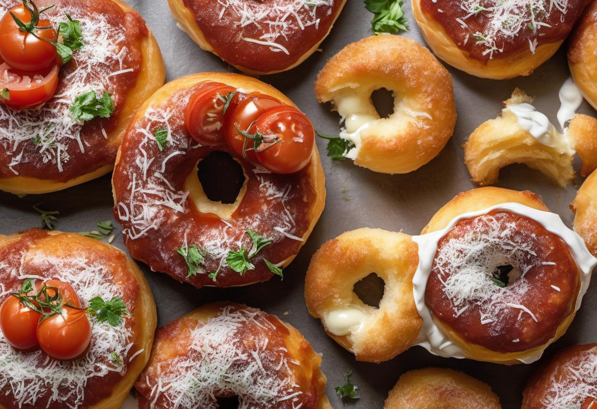 Image showing the final output answering the question: How do I bake Mozzarella and Tomato Sauce Filled Doughnut.