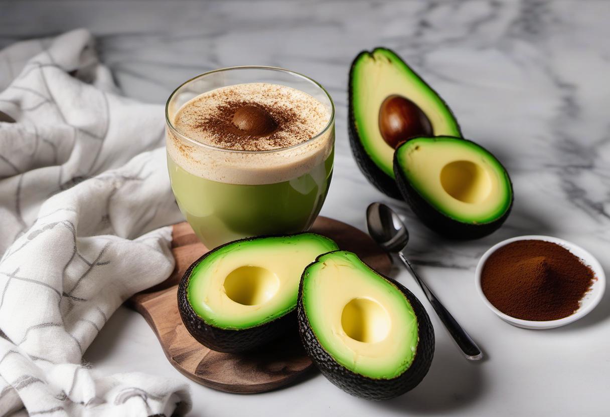 Image showing the final output answering the question: How do I blend the perfect Avocado Coffee Avo-latte.