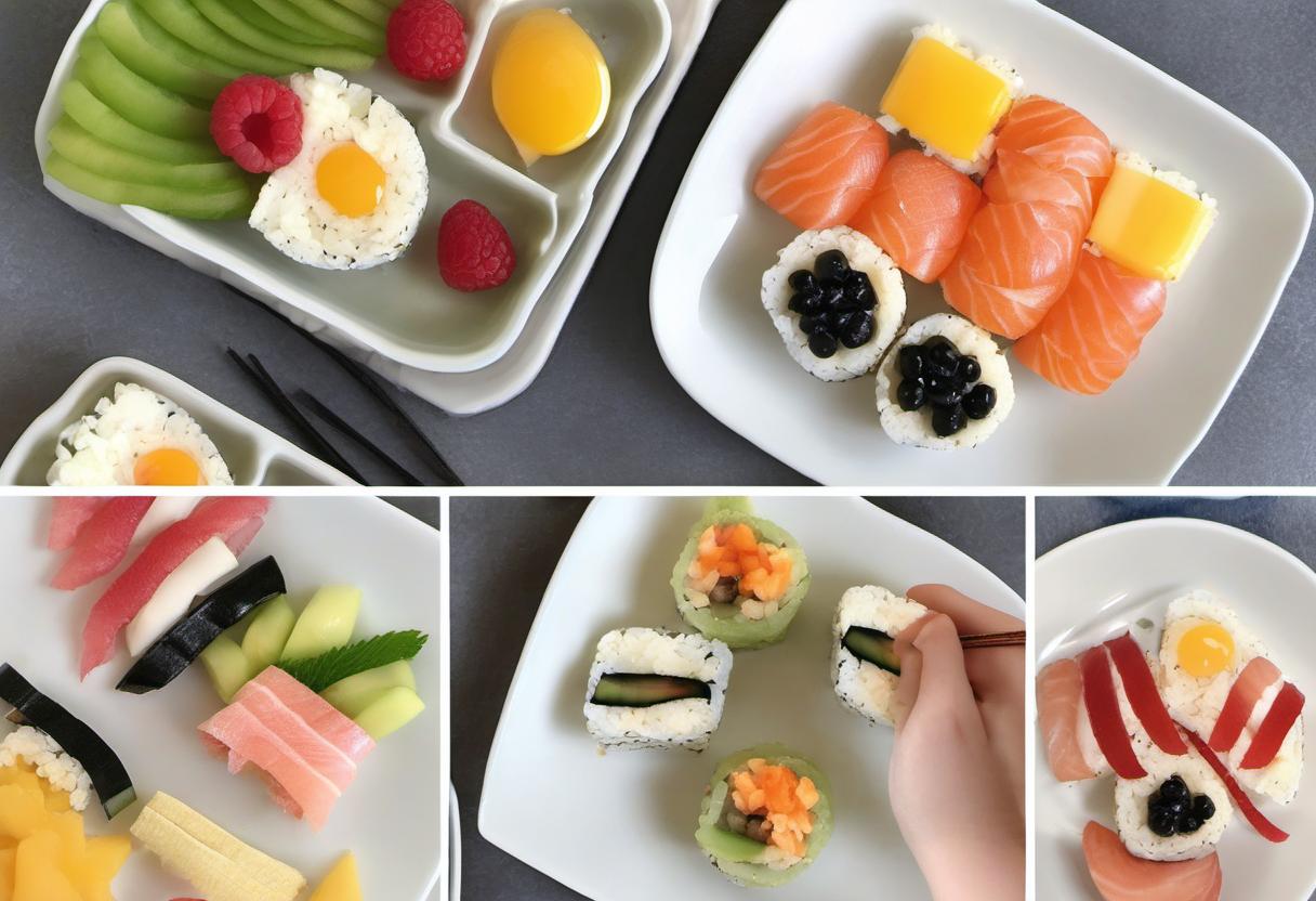 Image showing the final output answering the question: How do I make Breakfast Sushi with kids.