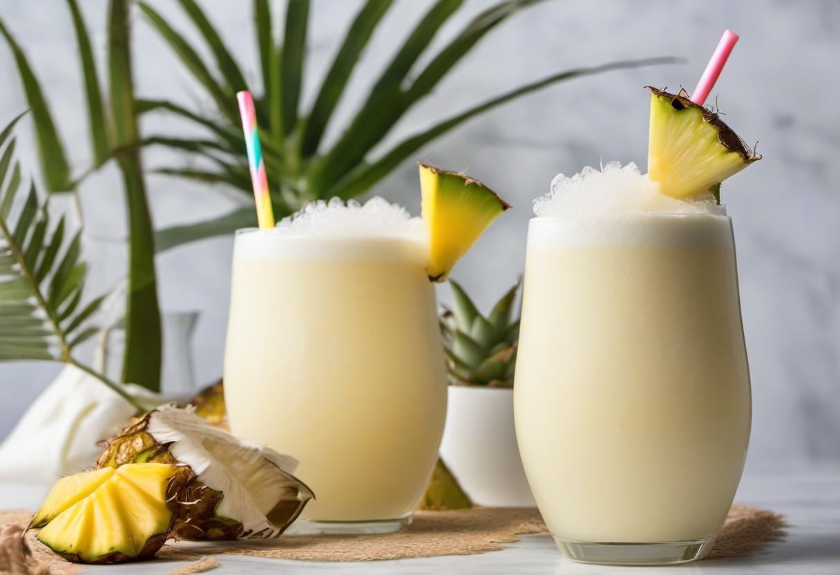 Image showing the final output answering the question: How do I craft a Kombucha Pina Colada.