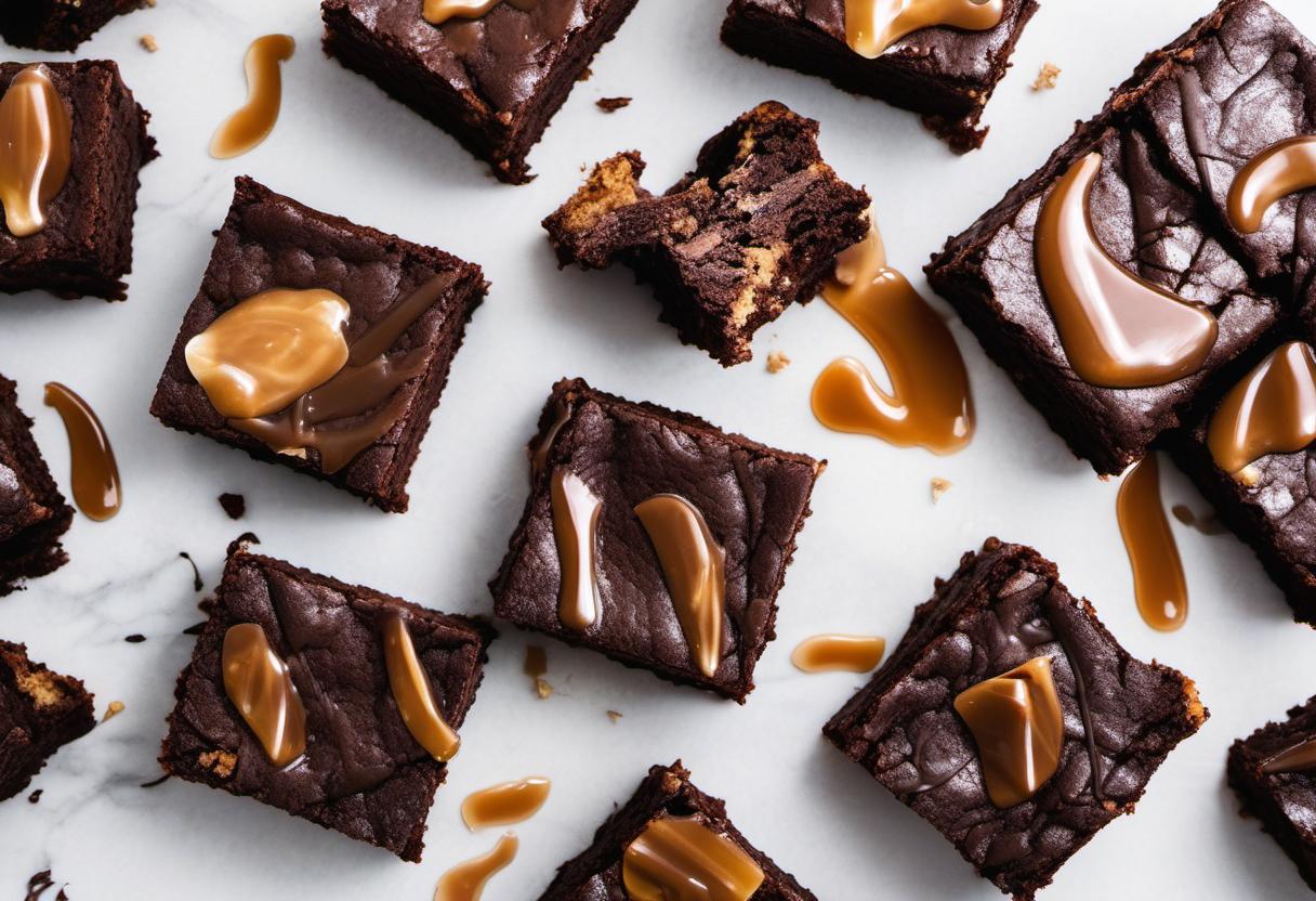 Image showing the final output answering the question: How do I level up my Miso Caramel Brownies.