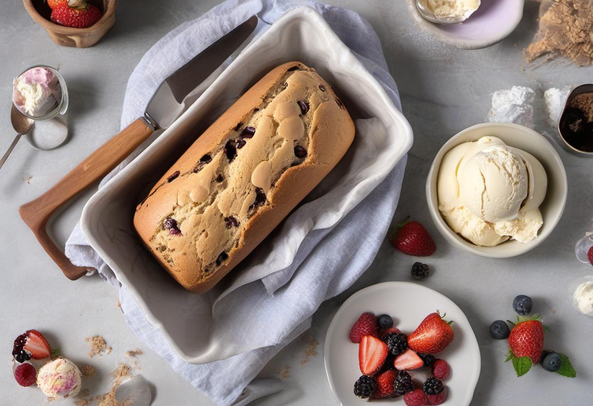 Image showing the final output answering the question: How do I make Sourdough Ice Cream Bread.