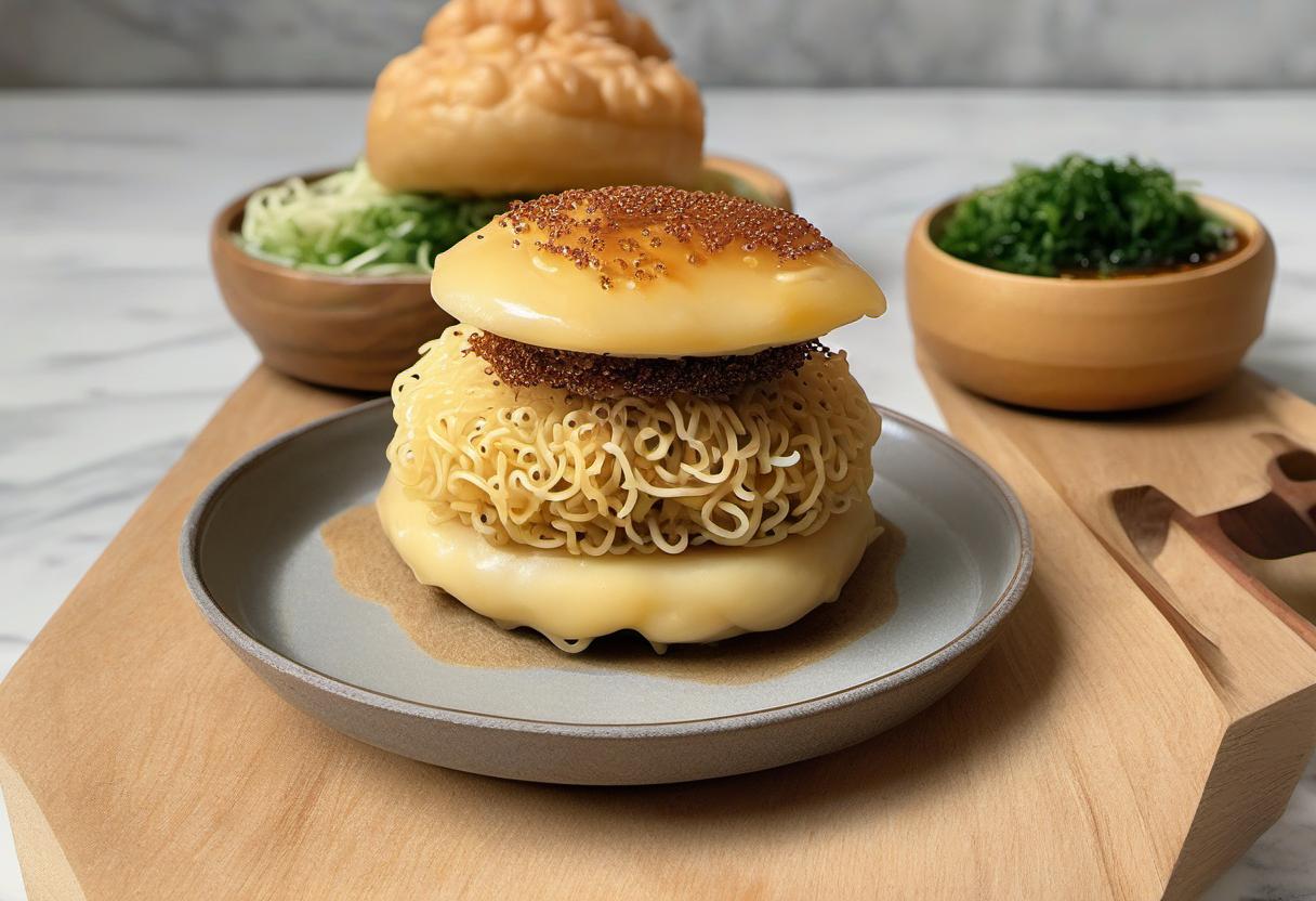 Image showing the final output answering the question: How do I achieve ramen noodle bun perfection.