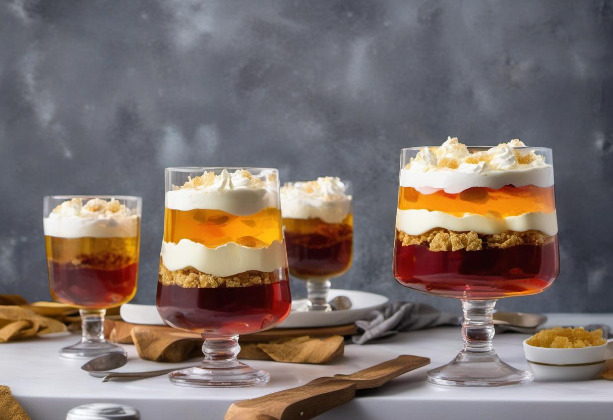 Image showing the final output answering the question: How do I create a Jelly Beer Trifle.