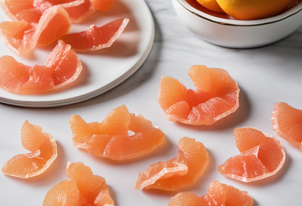 Image showing the final output answering the question: How do I craft Sweet Grapefruit Peel Candies.