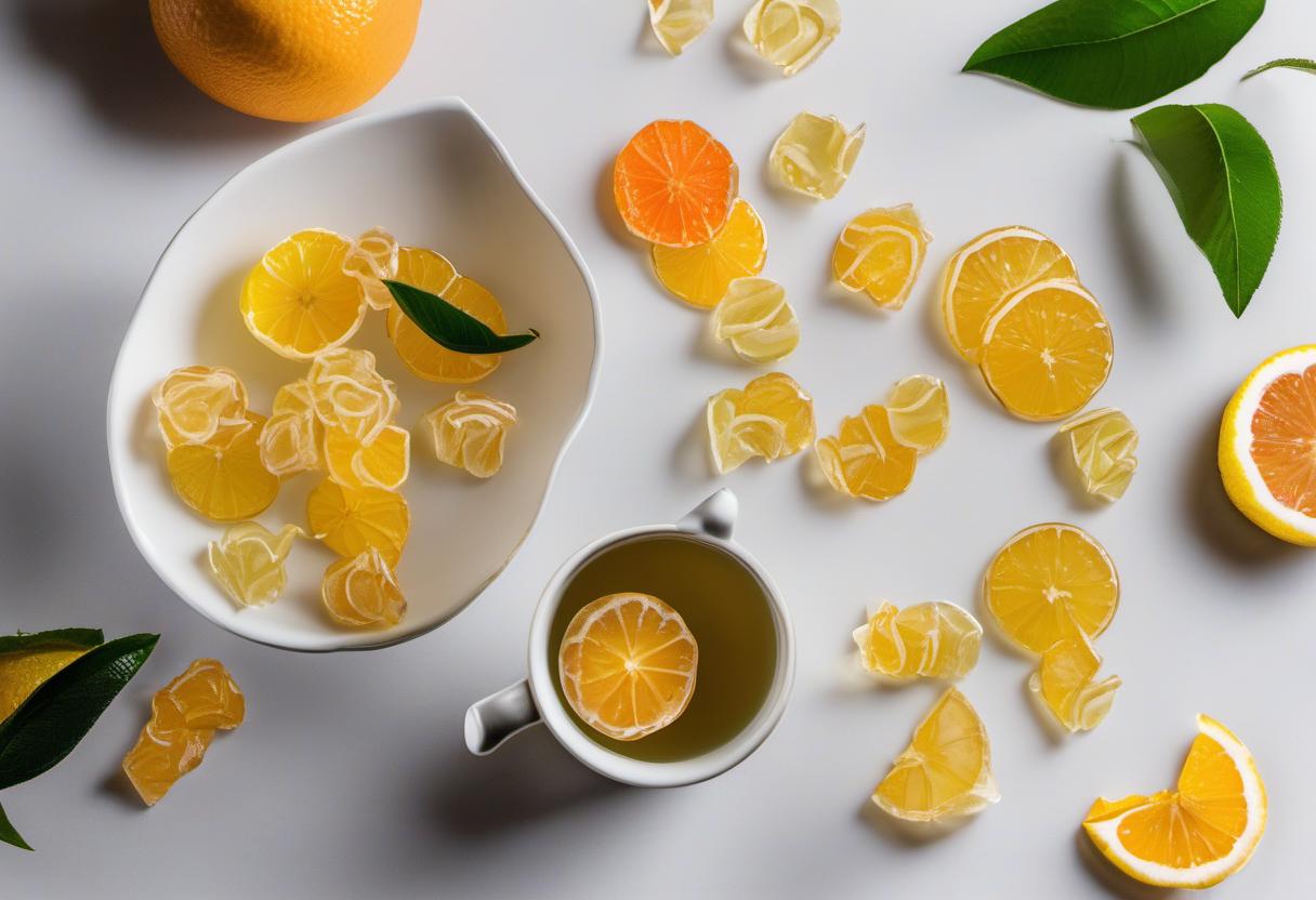 Image showing the final output answering the question: How do I infuse tea with Citrus Peel Candies.