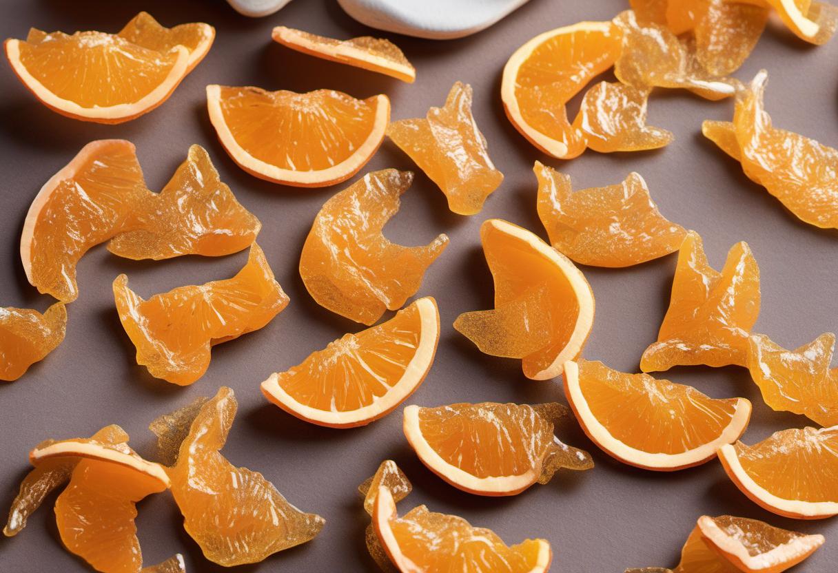 Image showing the final output answering the question: How do I create orange-flavored peel candies.