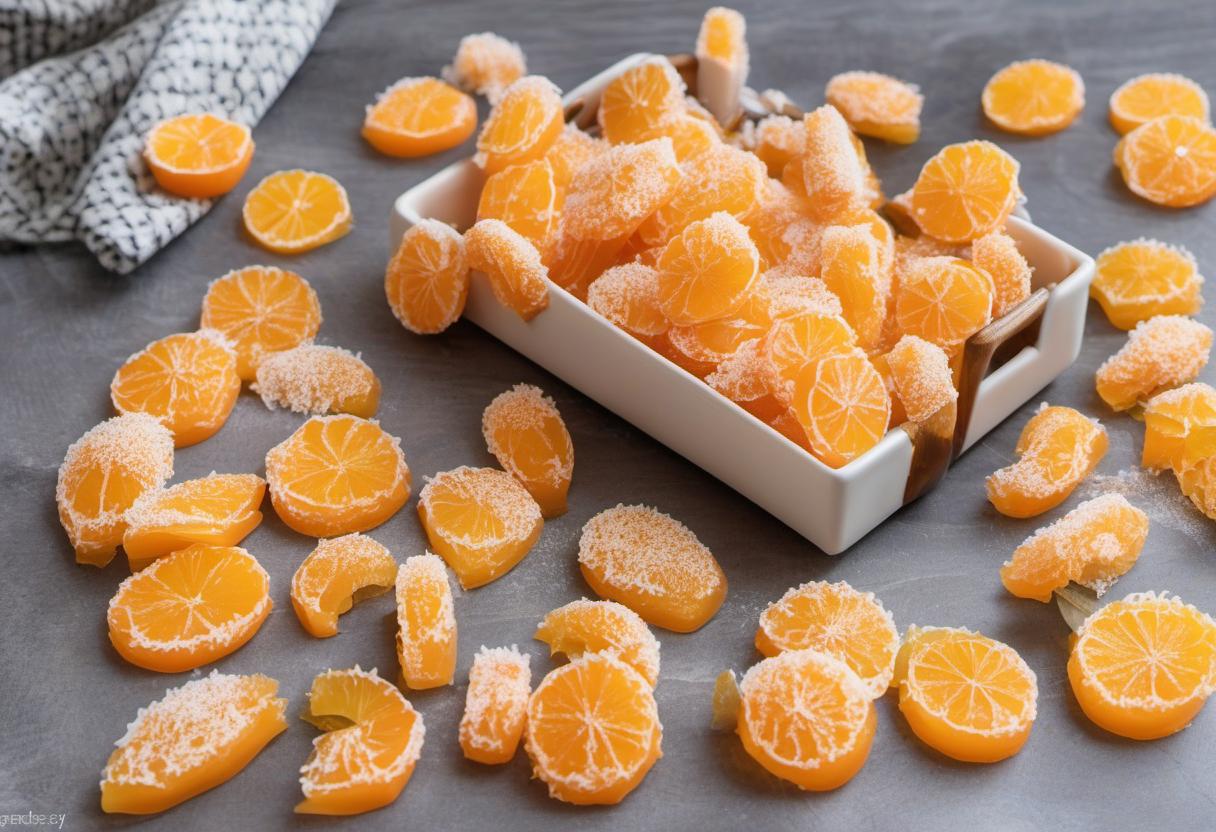 Image showing the final output answering the question: How do I create Orange Zest Candies.