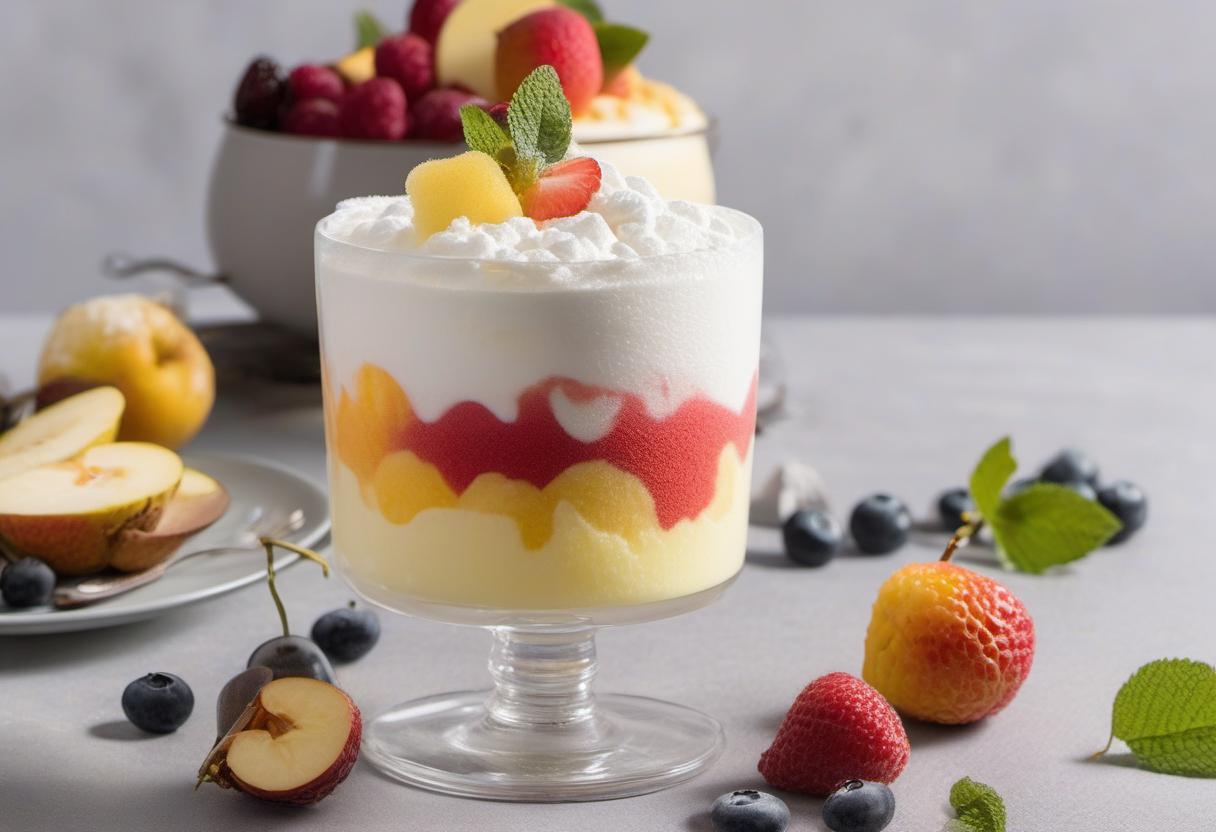 Image showing the final output answering the question: How do I create a frothy fruit foam.