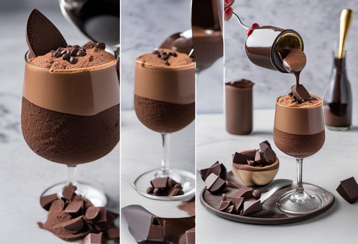 Image showing the final output answering the question: How do I turn an Espresso Martini into a luscious dessert Try our Espresso Martini Chocolate Mousse recipe.
