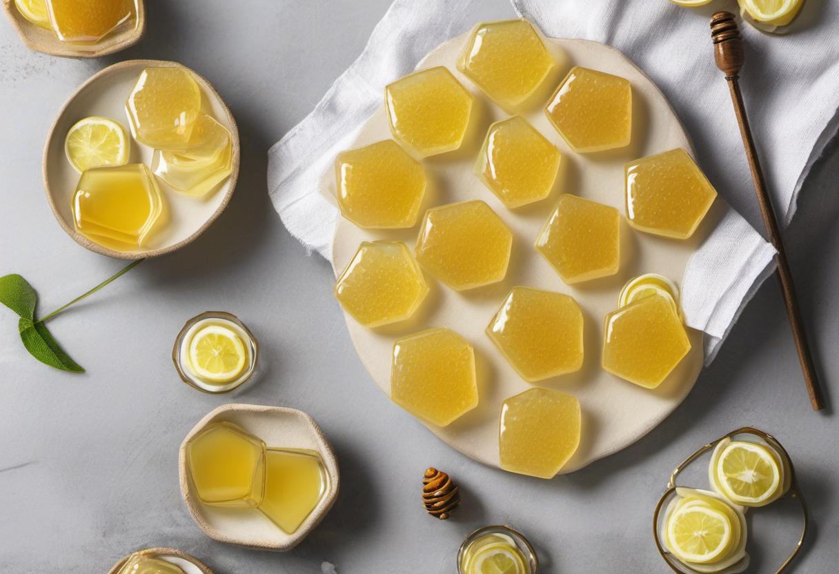 Image showing the final output answering the question: How do I create a buzz with Hexagonal Honey Lemon Drops.