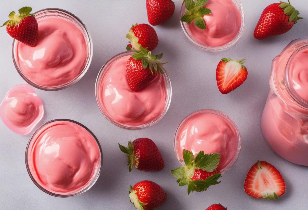 Image showing the final output answering the question: How Do I Make Shimmering Strawberry Sherbet.