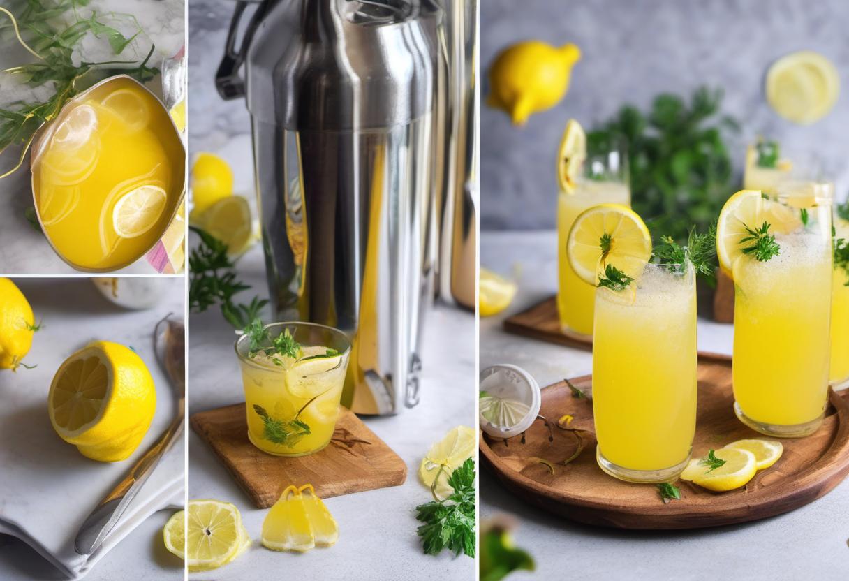 Image showing the final output answering the question: How do I make Sparkling Saffron Lemonade Mocktails.