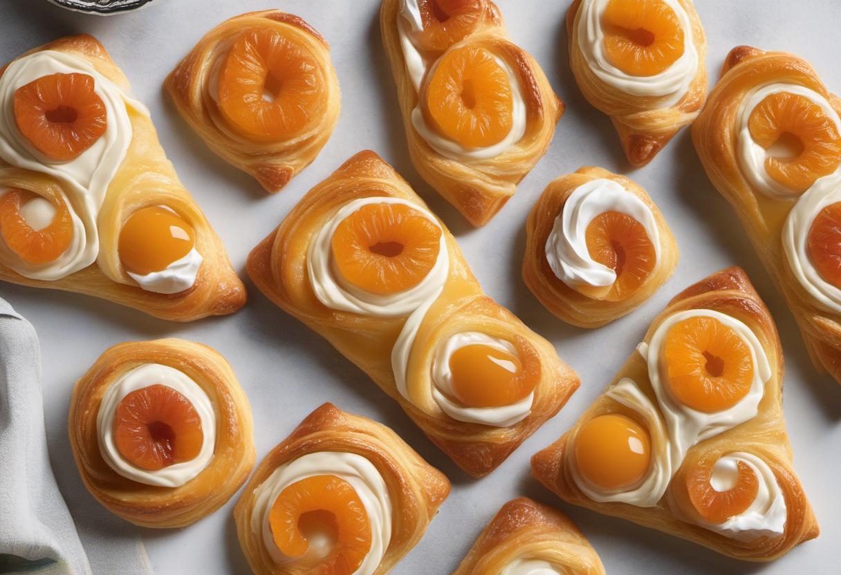 Image showing the final output answering the question: How do I get creative with Art Deco Apricot Danishes.