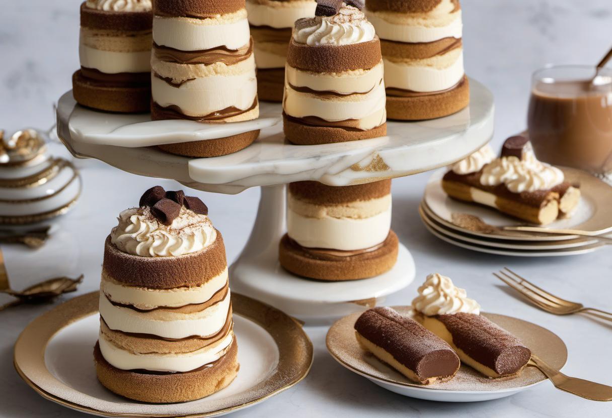 Image showing the final output answering the question: How do I create Roaring Twenties Tiramisu Towers.