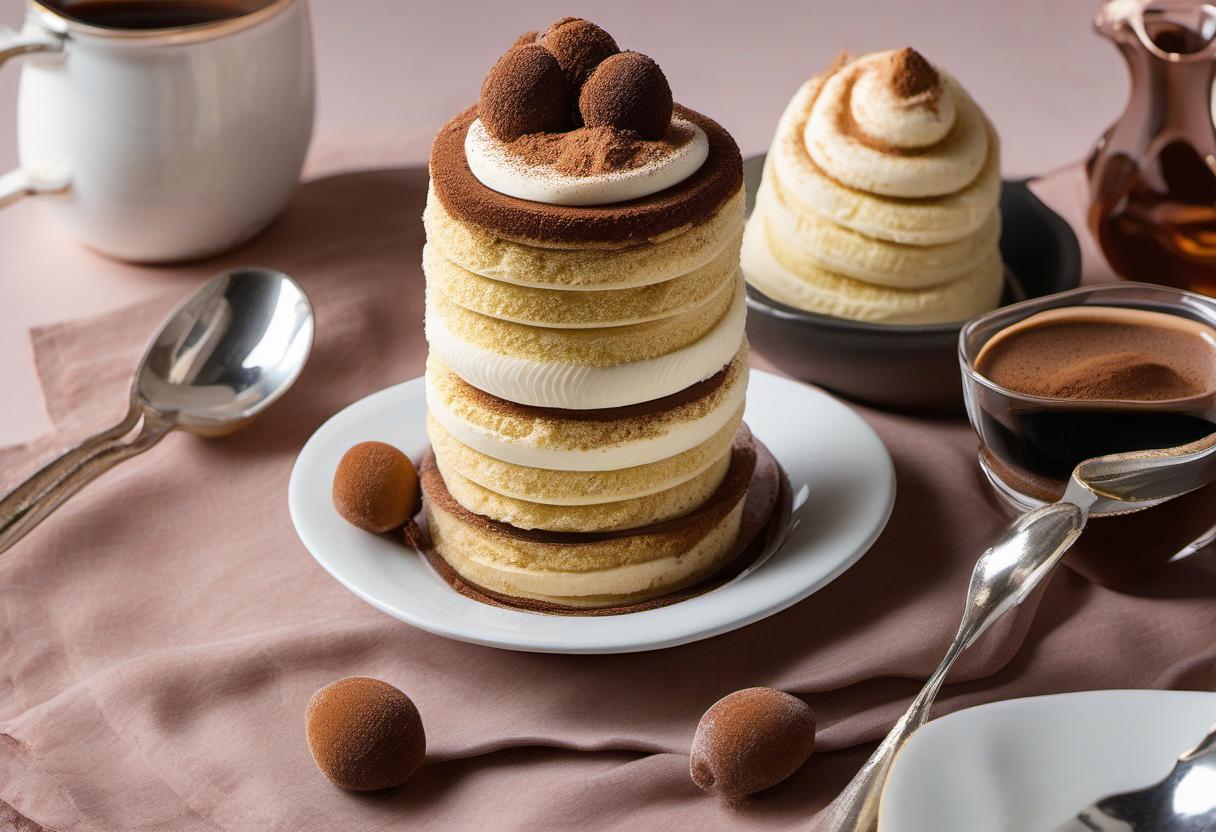 Image showing the final output answering the question: How do I make Roaring Twenties Tiramisu Towers gluten-free.