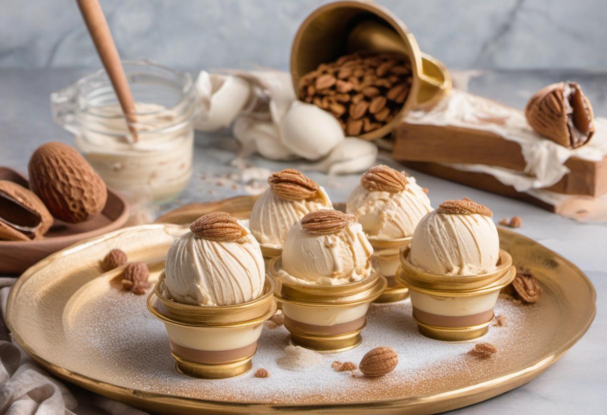 Image showing the final output answering the question: How do I create Nostalgic Nutmeg Napoleon ice cream.