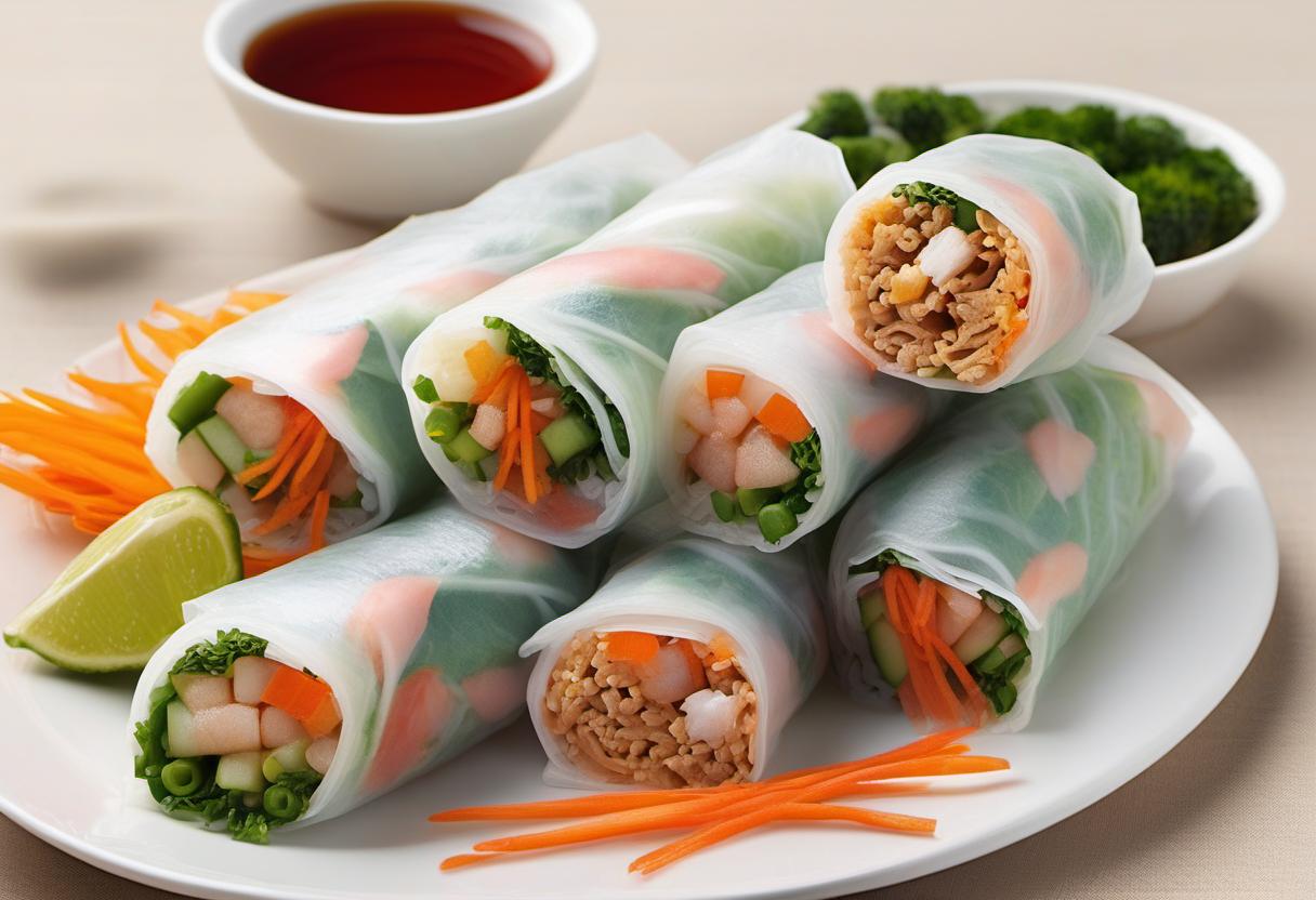 Image showing the final output answering the question: How do I spice up See-through Spring Roll Wraps.
