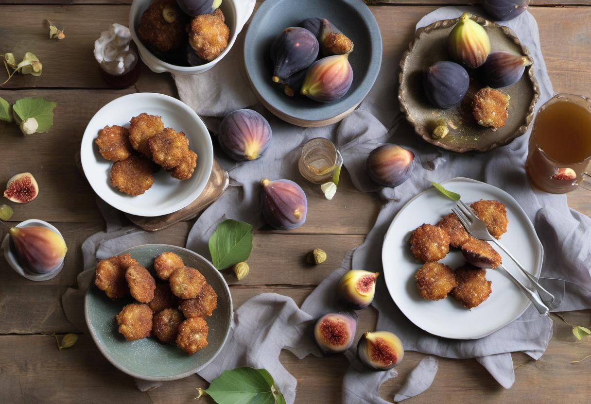 Image showing the final output answering the question: How do I whip up Fanciful Fig Fritters.