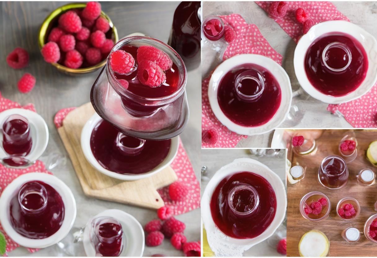 Image showing the final output answering the question: How do I turn Raspberry Relish Rings into a cocktail.