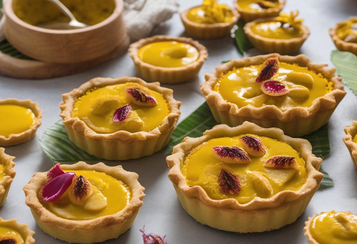 Image showing the final output answering the question: How do I bake Tropical Turmeric Tartlets.
