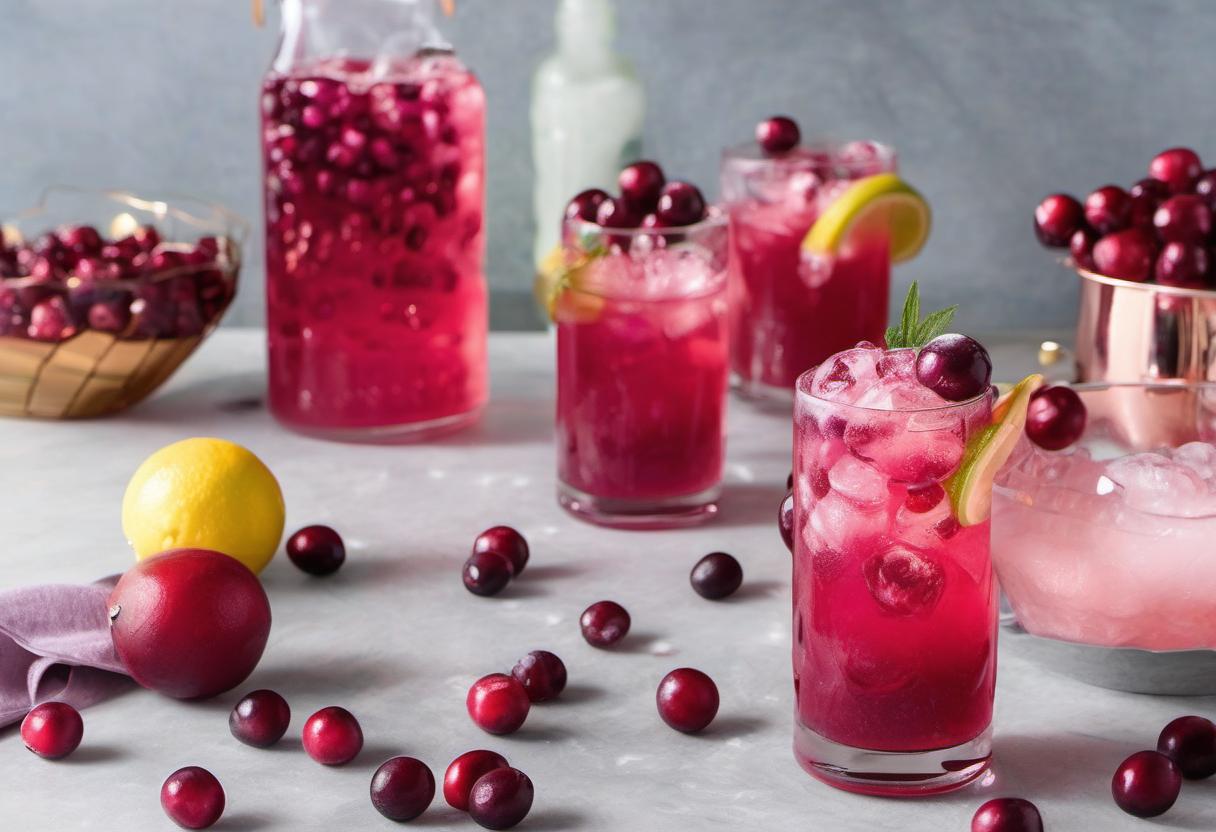Image showing the final output answering the question: How do I make a Cosmic Cranberry Cooler Mocktail.