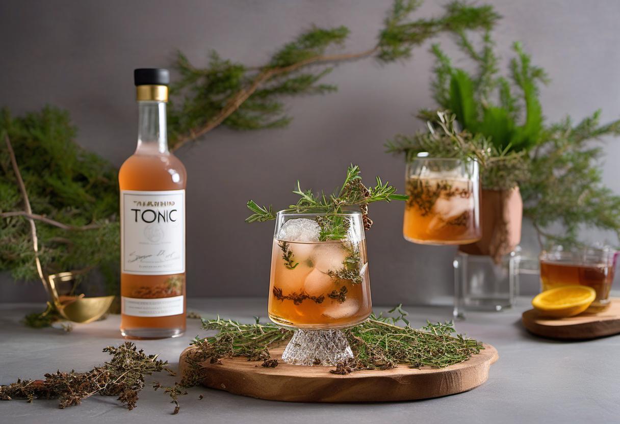 Image showing the final output answering the question: How do I incorporate Thyme Tamarind Tonic in cocktails.