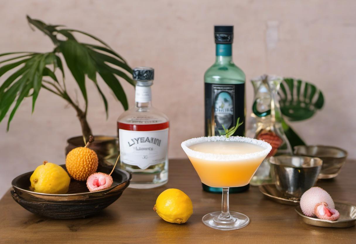 Image showing the final output answering the question: How do I make a Layered Lychee Liqueur Martini.