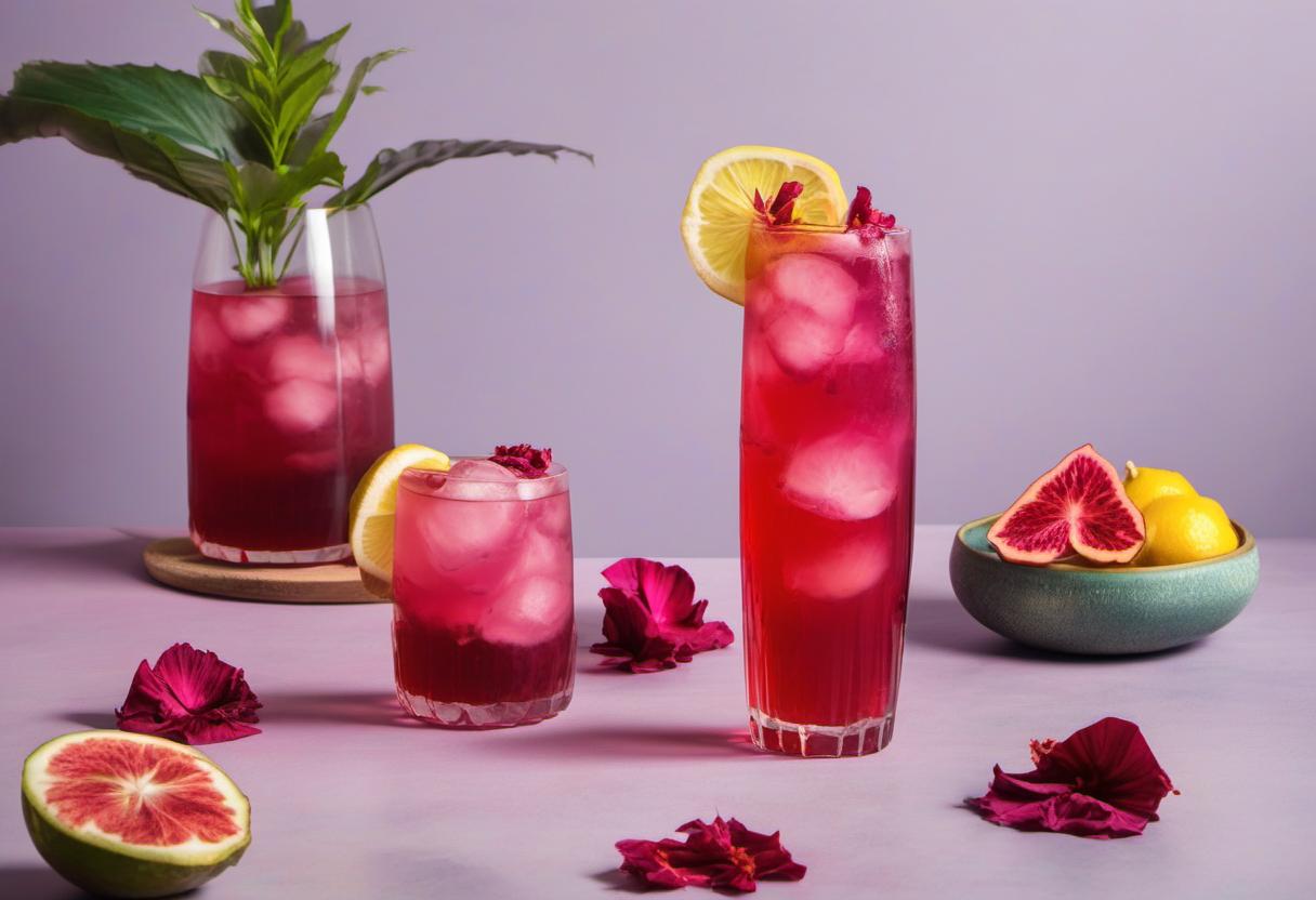 Image showing the final output answering the question: How do I make a Hazy Hibiscus Highball.