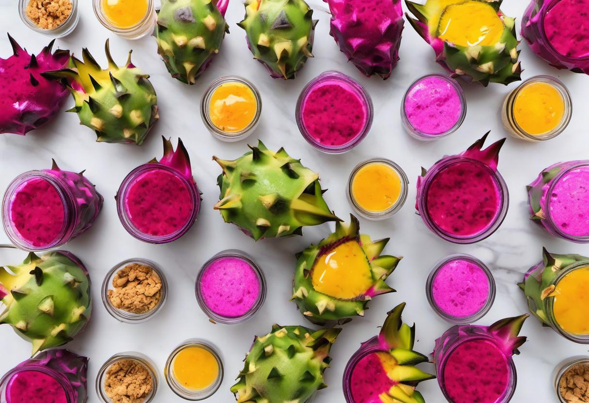 Image showing the final output answering the question: How do I create Dragonfruit Dino Bite Parfaits.