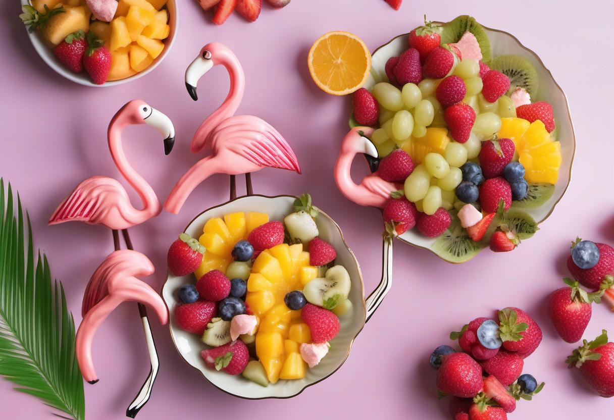 Image showing the final output answering the question: How do I jazz up my Flamingo Fruit Salad.