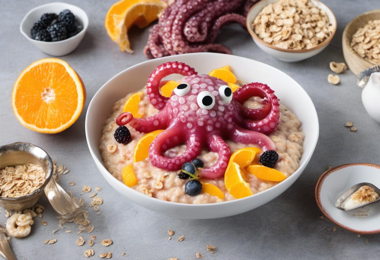 Image showing the final output answering the question: How do I prepare a fruity tentacle feast.