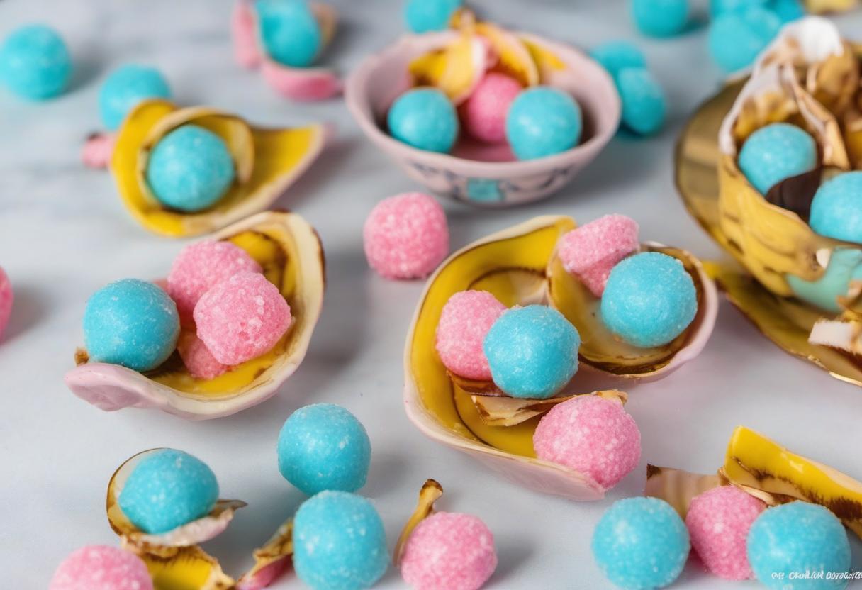 Image showing the final output answering the question: How Do I Make Blue Bubblegum Banana Bites.
