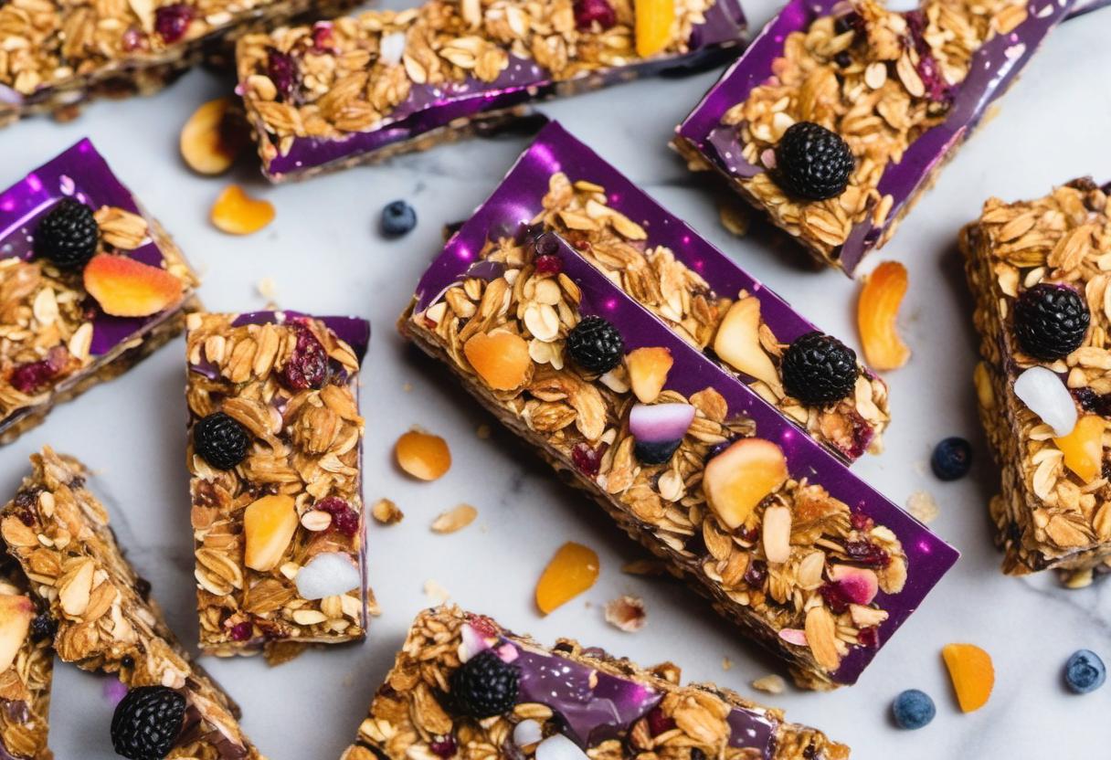 Image showing the final output answering the question: How do I create Galaxy Granola Bars at home.