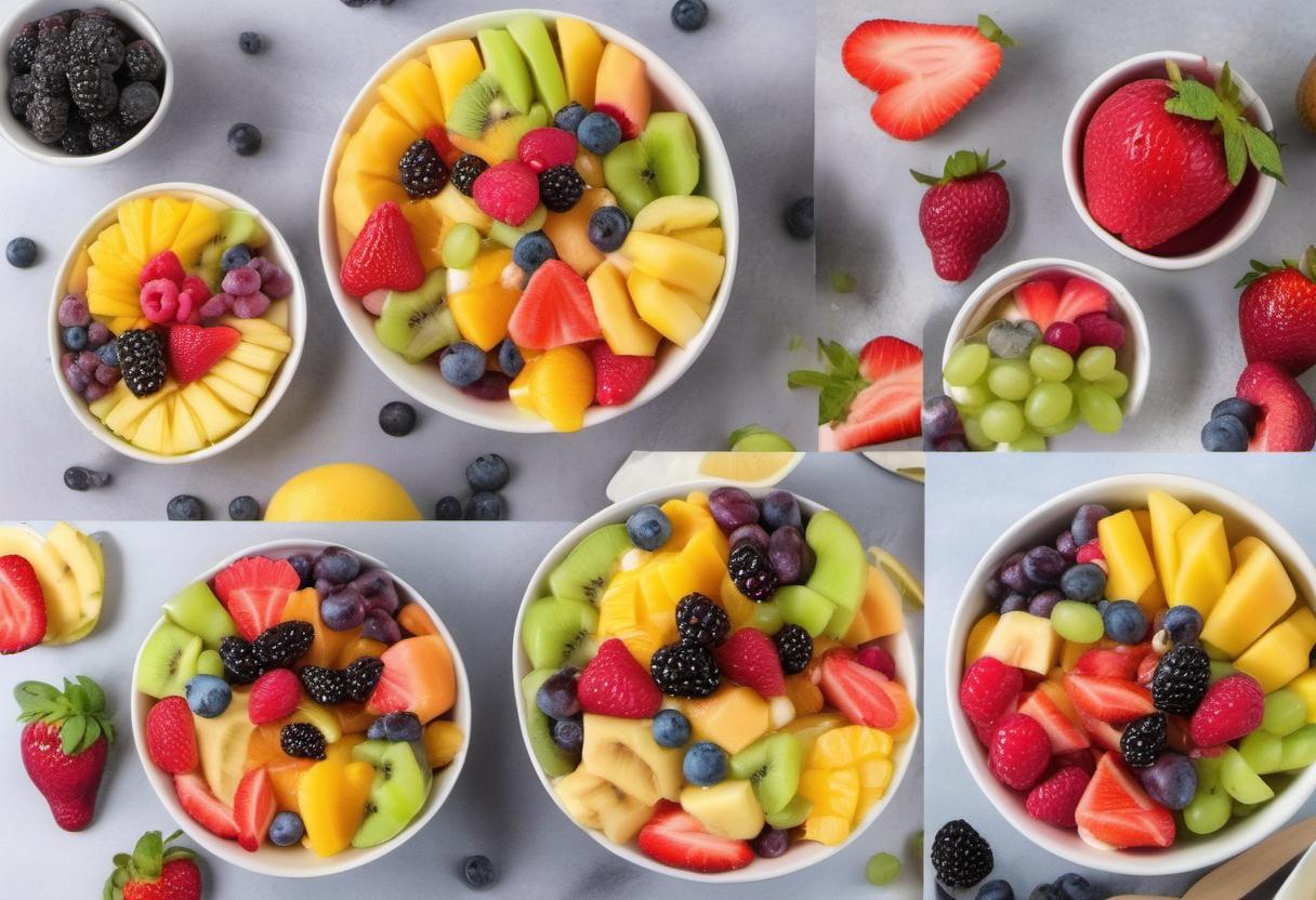Image showing the final output answering the question: How do I create a Rainbow Fruit Salad.