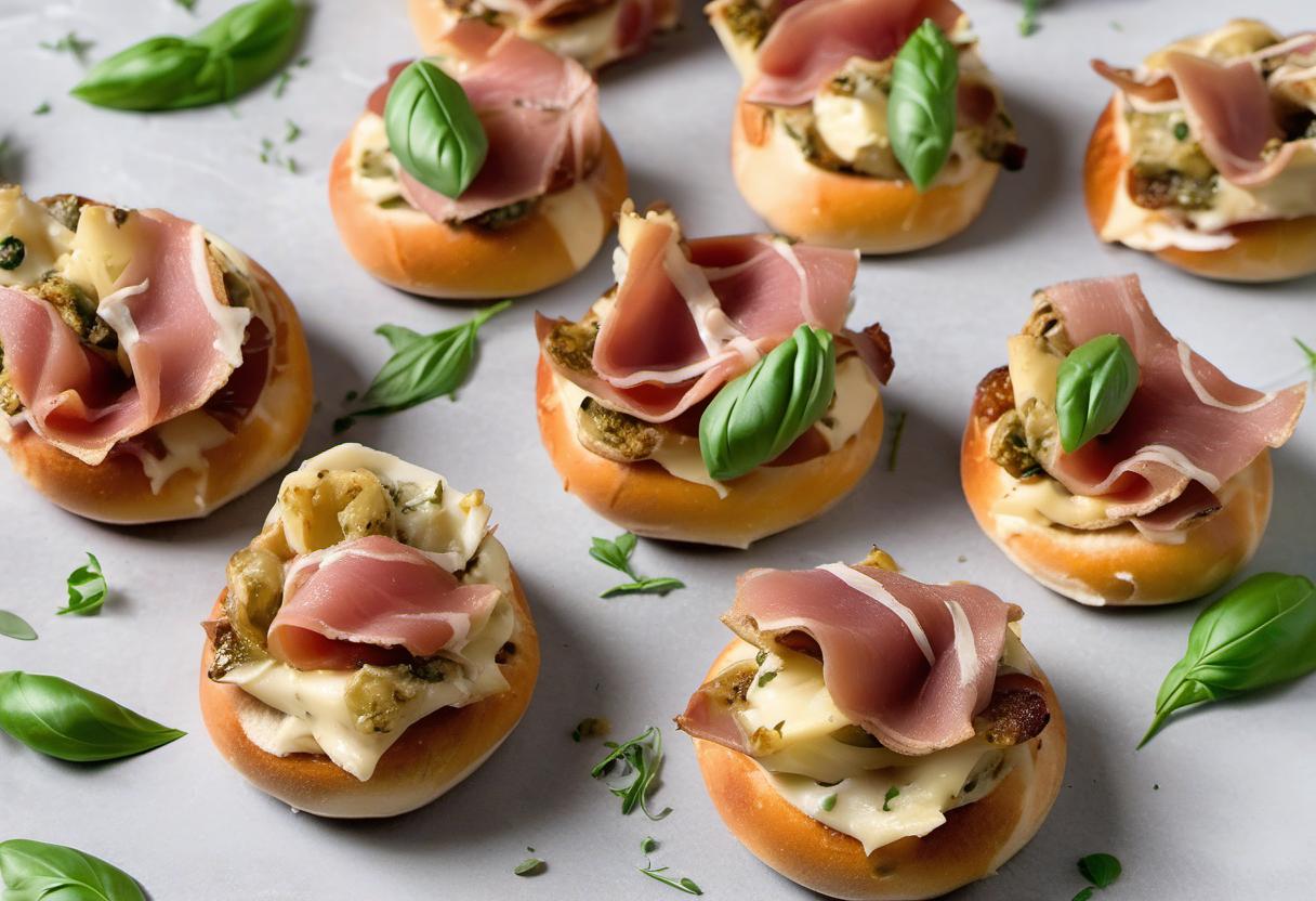 Image showing the final output answering the question: How do I create a gourmet twist on Pizza Bagel Bites.